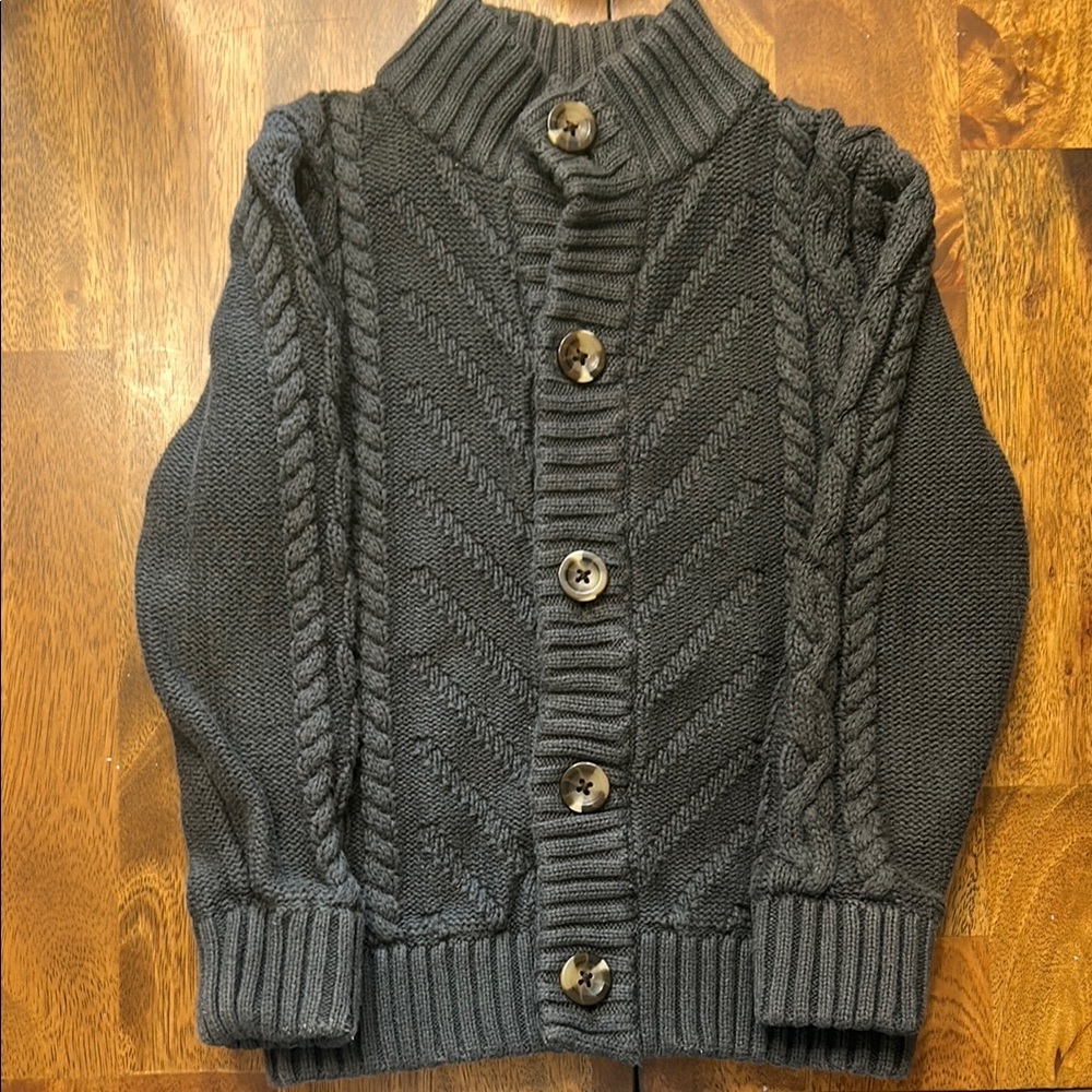 Cat & Jack Gray Cable Knit Sweater